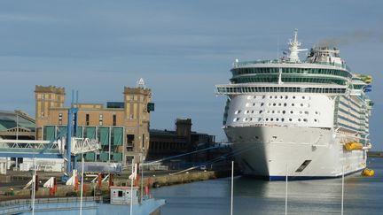 Illustration. Le paquebot Independance of the Seas à Cherbourg, le 23 octobre 2018. (PIERRE COQUELIN / RADIO FRANCE)