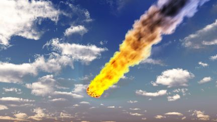 Une météorite entrant dans l'atmosphère terrestre. (Illustration) (SCIENCE PHOTO LIBRARY - ROGER HA / BRAND X / GETTY IMAGES)
