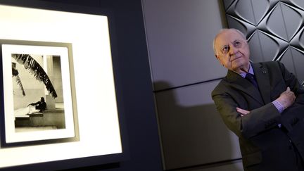 Pierre Bergé au DS World à Paris pour l'exposistion "Yves Saint Laurent, dans l'intimité de la création", le 11 juin 2015
 (STEPHANE DE SAKUTIN / AFP)