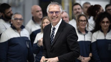 Le directeur général de Stellantis, Carlos Tavares, à Turin le 10 avril 2024. (MARCO BERTORELLO / AFP)