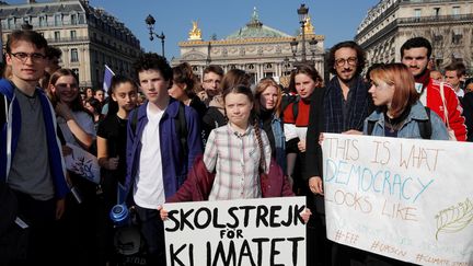 L'activiste suédoise Greta Thunberg, le 22 février à Paris. (PHILIPPE WOJAZER / REUTERS)