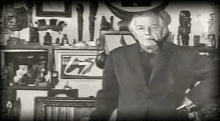 André Breton dans sa maison de Saint-Cirqu-Lapopie
 (France 3 / Culturebox / capture d&#039;écran)