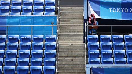 Le parc de tennis d'Ariake, le 28 juillet 2021. (HIROTO SEKIGUCHI / YOMIURI / AFP)