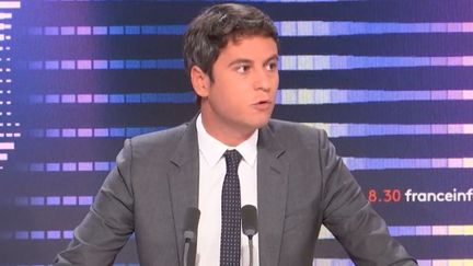 Gabriel Attal, ministre délégué chargé des Comptes publics, est l'invité de franceinfo, jeudi 15 septembre. (FRANCEINFO)