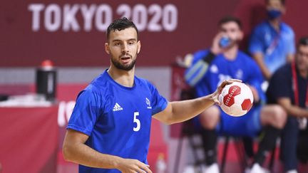 L'international français Nedim Remili lors du match des Jeux de Tokyo 2020 entre la France et Bahreïn. (HERVIO JEAN-MARIE / KMSP)