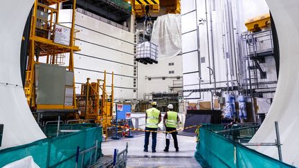 Le réacteur OL3 de&nbsp;la centrale d'Olkiluoto, en Finlande, le 17 août 2017. (ANTTI YRJONEN / NURPHOTO / AFP)