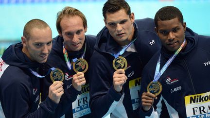 &nbsp; (Les Bleus ont été sacrés champions du monde sur le relais 4x100m © MAXPPP)