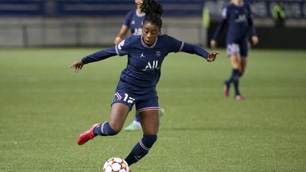 Ashley Lawrence lors de la rencontre opposant le PSG à Kharkiv en Ligue des champions, le 13 octobre 2021. (JEAN CATUFFE / JEAN CATUFFE)