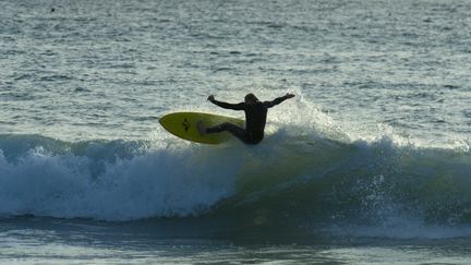 Un surfeur dans le Parc Naturel marin d'Iroise, en France. (AMICE ERWAN/SIPA)