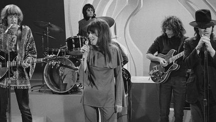 Jefferson Airplane en 1968. De gauche à droite, Paul Kantner, Spencer Dryden, Grace Slick, Jorma Kaukonen, Marty Balinon
 (Landov / MAXPPP)