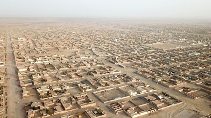 Vue aérienne de Kidal, au Mali, le 27 septembre 2020. (SOULEYMANE AG ANARA / AFP)