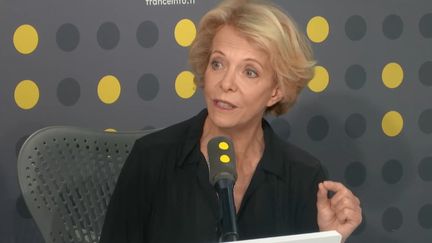 Frédérique Bredin invitée de l'info médias le jeudi 27 juin.&nbsp; (FRANCEINFO / RADIOFRANCE)