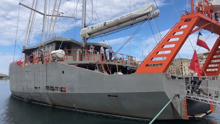 Le navire "Persévérance", inauguré à Marseille le mercredi 14 juin 2023. (HUGO CHARPENTIER / RADIO FRANCE)