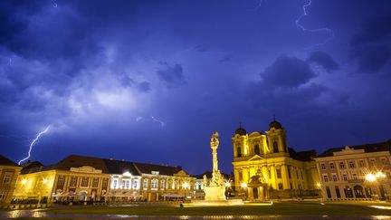 Plata Unini (la place de l'Union) à Timisoara, qui sera capitale européenne de la culture en 2021
 (Cornel Putan Alin / AFP)