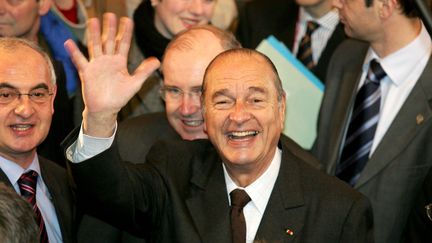 Jacques Chirac au Salon de l'agriculture à Paris, le 25 février 2005. (MAXPPP)