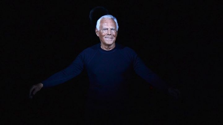 Giorgio Armani pap ah 2014, à Milan
 (GIUSEPPE CACACE)