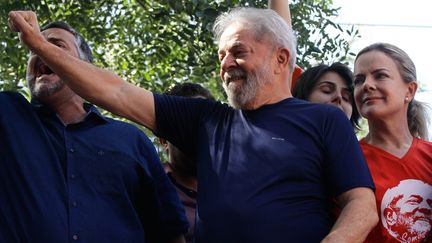 L'ancien président brésilien, Luis Inacio Lula da Silva, le 7 avril 2018 à Sao Paulo (Brésil).&nbsp; (FOTORUA / NURPHOTO)