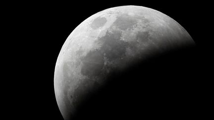 L'éclipse de lune&nbsp;vue depuis Mexico, la capitale du Mexique, le 21 janvier 2019. (HENRY ROMERO / AFP)