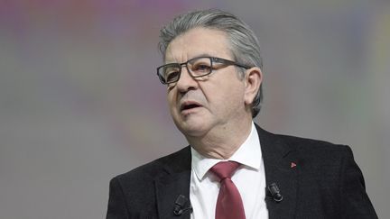 Jean-Luc Mélenchon à Reims le 17 octobre 2021.&nbsp; (FRANCOIS PAULETTO / HANS LUCAS)