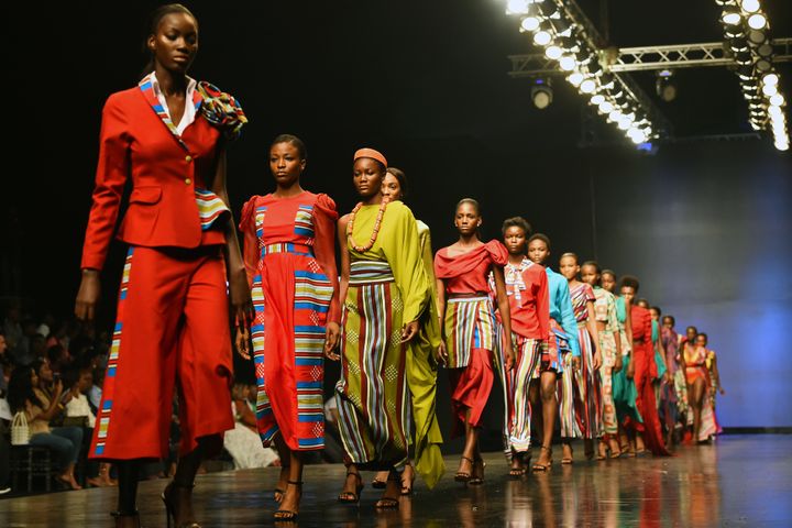 Cynthia Abila à la Lagos Fashion Week, octobre 2018
 (PIUS UTOMI EKPEI / AFP)