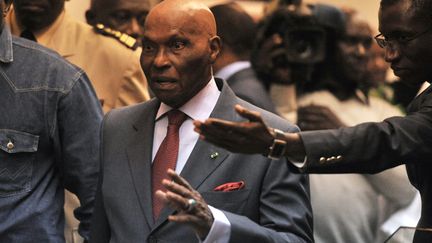 Abdoulaye Wade, le pr&eacute;sident s&eacute;n&eacute;galais, le 27 f&eacute;vrier 2012 &agrave; Dakar. (ISSOUF SANOGO / AFP)