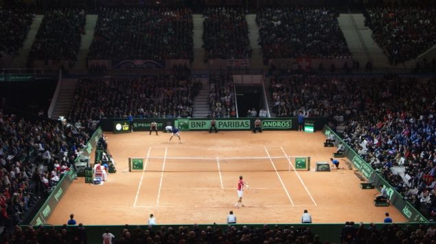 &nbsp; (Wawrinka-Tsonga, un match pour faire monter l'ambiance © Yann Bertrand/Radio France)