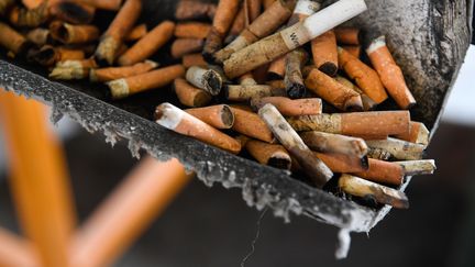 Les mégots de cigarettes mettent plus de 10 ans à se dégrader dans la nature, sans compter les produits toxiques qu'ils contiennent. (FRED TANNEAU / AFP)