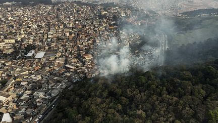 Des incendies s'approchent de la ville de Sao Paulo, au Brésil, le 13 septembre 2024. (NELSON ALMEIDA / AFP)