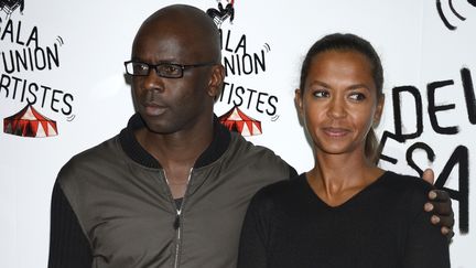 Lilian Thuram et Karine Le Marchand, lors de leur arriv&eacute;e &agrave; la 50e &eacute;dition du "Gala de l'union des Artistes", &agrave; Paris, le 12 novembre 2012. (BERTRAND GUAY / AFP)