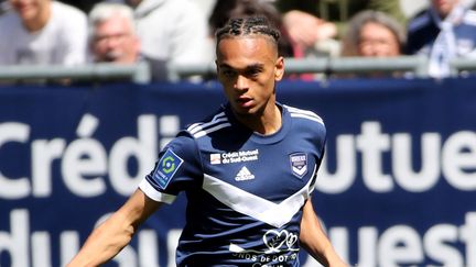 L'attaquant de Bordeaux, Sekou Mara, lors du match contre Metz le 10 avril 2022. (ROMAIN PERROCHEAU / AFP)