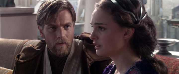 Ewan McGregor et Natalie Portman dans "Star Wars Episode III : La Revanche des Siths" en 2005. (LUCASFILM LTD.)