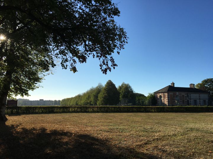 A l'horizon, la façade fantomatique du château de La Ferté-Vidame dans l'Eure-et-Loir. (PIERRE-YVES BONNOT)