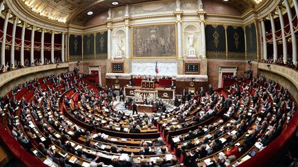 L'Assembl&eacute;e nationale lors d'une s&eacute;ance de questions au gouvernement, &agrave; Paris, le 27 novembre 2012. (BERTRAND GUAY / AFP)