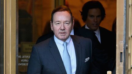 L'acteur américain Kevin Spacey lors de l'ouverture de son procès à New York, le 6 octobre 2022. (ANGELA WEISS / AFP)