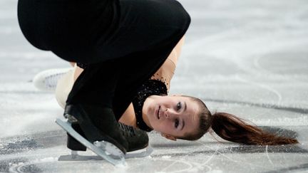 La Bulgare Alexandra Herbrikova et son partenaire aux championnats d'Europe de patinage artistique &agrave; Sheffield (Royaume-Uni), le 25 janvier 2012. (LEON NEAL / AFP)