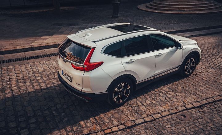 Le CR-V hybrid vu du dessus, une silhouette familière. (HONDA POUR FRANCE INFO)