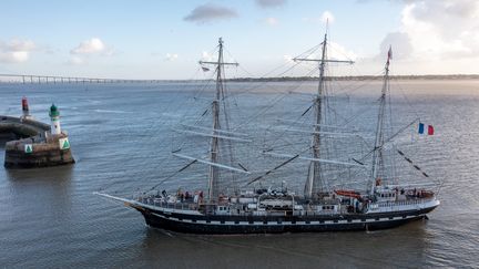 Le Belem ici à Saint-Nazaire en novembre 2022. (FRANCK DUBRAY / MAXPPP)