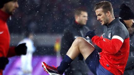 David Beckham n'est pas dans le onze de départ du PSG.  (KENZO TRIBOUILLARD / AFP)