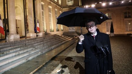 Jean-Luc Mélenchon à la sortie de l'Elysée