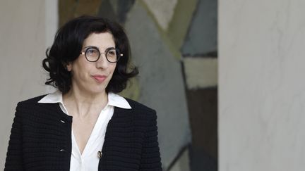 Rima Abdul-Malak, ministre de la Culture, le 8 novembre 2023 à l'Elysée. (LUDOVIC MARIN / AFP)