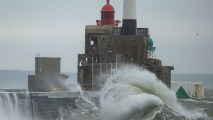 La tempête Eunice au Havre, le 18 février 2022. (SAMEER AL-DOUMY / AFP)