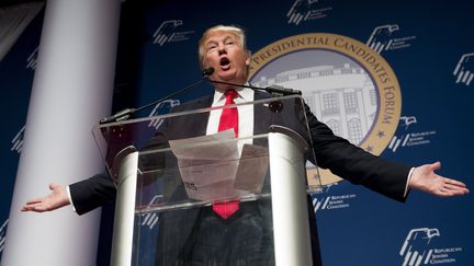 Donald Trump lors d'un meeting à Washington (Etats-Unis), le 3 décembre 2015. (SAUL LOEB / AFP)