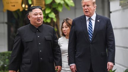 Kim Jong-un&nbsp;et Donald Trump, le 27 février 2019 à Hanoï&nbsp;(Vietnam). (SAUL LOEB / AFP)