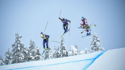 Étape de Coupe du monde de ski cross en Suède, le 23 janvier 2021.  (PONTUS LUNDAHL / TT NEWS AGENCY)