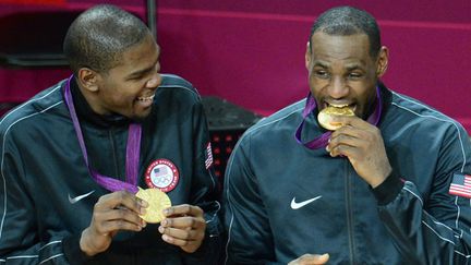 Kevin Durant et LeBron James lors des JO 2012 à Londres