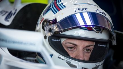 La pilote britannique Susie Wolff au volant d'une Williams lors des essais libres du Grand Prix de Grande-Bretagne à Silverstone, le 3 juillet 2015. (ANDREJ ISAKOVIC / AFP)