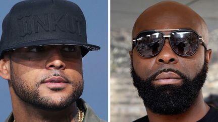 Les rappeurs Booba et Kaaris. 
 (Dominique FAGET, Loïc VENANCE / AFP)