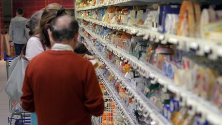 Un supermarché, à Coutances (Normandie), en août 2015. (Illustration) (CHARLY TRIBALLEAU / AFP)