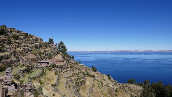 Le lac Titicaca&nbsp;entre le Pérou et la Bolivie. (RAPHAEL MANTERO / MAXPPP)