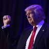 Donald Trump à New York juste après l'officialisation de sa victoire face à Hillary Clinton, le 8 novembre 2016. (SAUL LOEB / AFP)